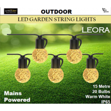 Leora 15 Metre Outdoor Mains Lights Warm White