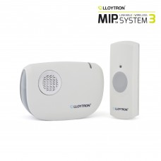 Lloytron MIP3 - DingDong Battery Operated Portable Door Chime Kit - White