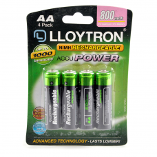 Lloytron Pk 4 NiMh Accu-Power  Battery - AA 800 mAh
