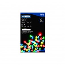 Malmo 200 Multi Coloured LED Indoor/Outdoor Mains Powered String Lights 