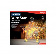 Steyr 30 Warm White LED Indoor Battery Operated Wire Star