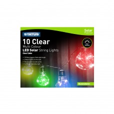 Queenstown 10 Clear Multi Colour LED Solar String Lights