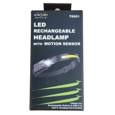Ultralight LED Rechargeable Headlamp with Motion Sensor