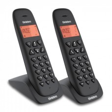 Uniden AT3102 Twin Cordless Phone with backlighted LCD and Speakerphone Black DECT 